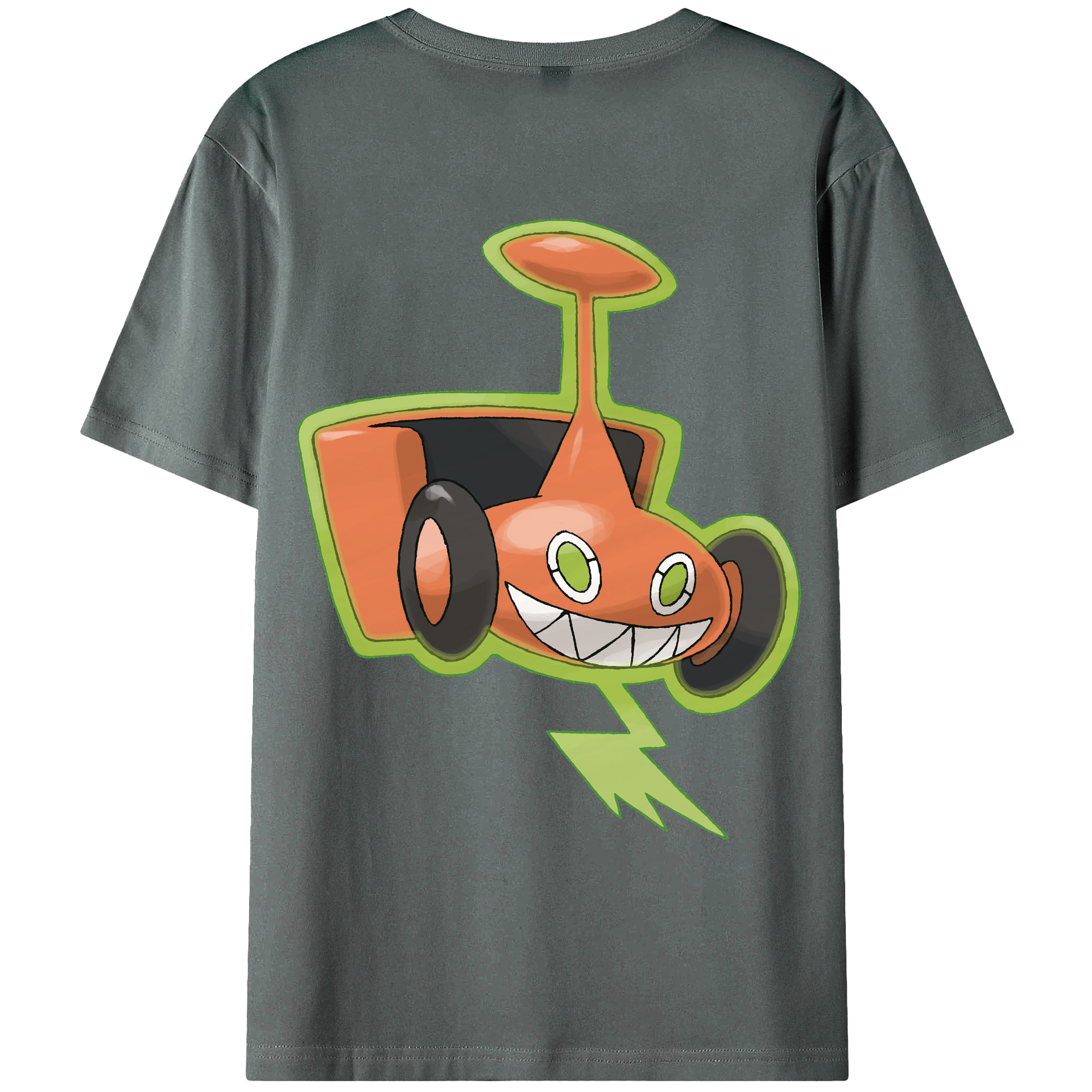 （画像用） ポケットモンスター Pokémon 綿100％ メンズ半袖Tシャツ（バックプリント） 通気性